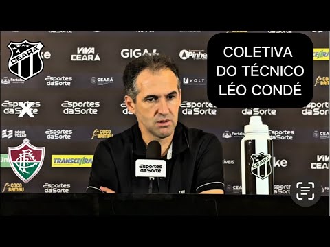ReporterDanilo's tweet card. COLETIVA DO CEARÁ COM O TÉCNICO LÉO CONDÉ APÓS CEARÁ 2x0 FLUMINENSE