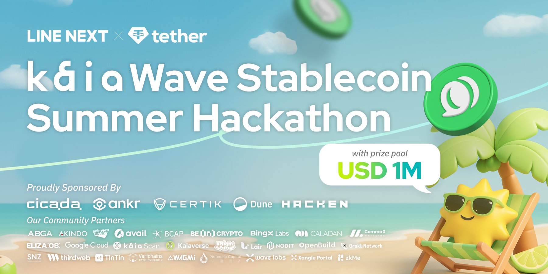 BuildonKaia's tweet card. # Introduction **Kaia Wave Stablecoin Summer Hackathon** is Kaia’s first and largest flagship hackathon of 2025, built for **early-stage founder teams** ready to build with stablecoins. This isn’t...
