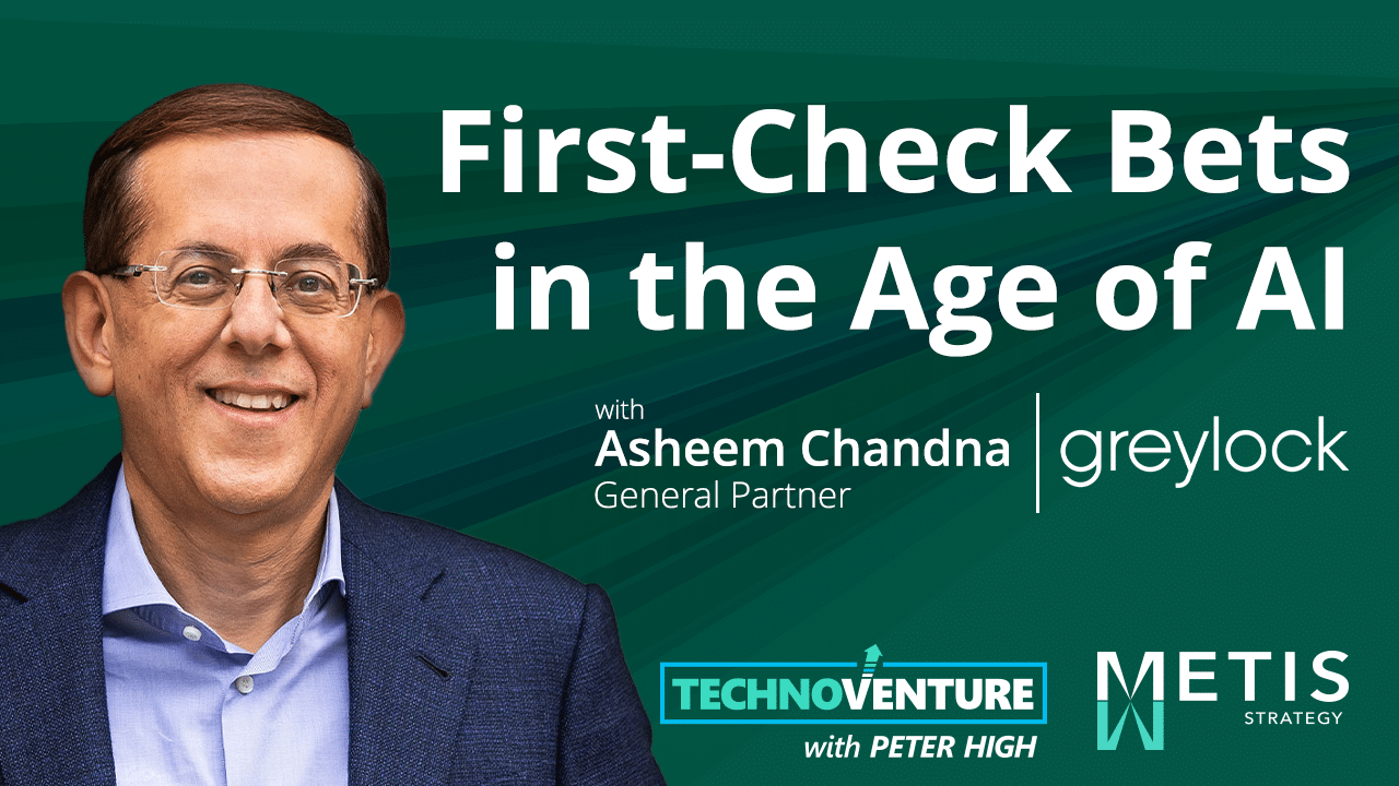 MetisStrategy's tweet card. Greylock Partners' Asheem Chandna joins us for our first episode of Technoventure speaking about the future of cybersecurity and AI.
