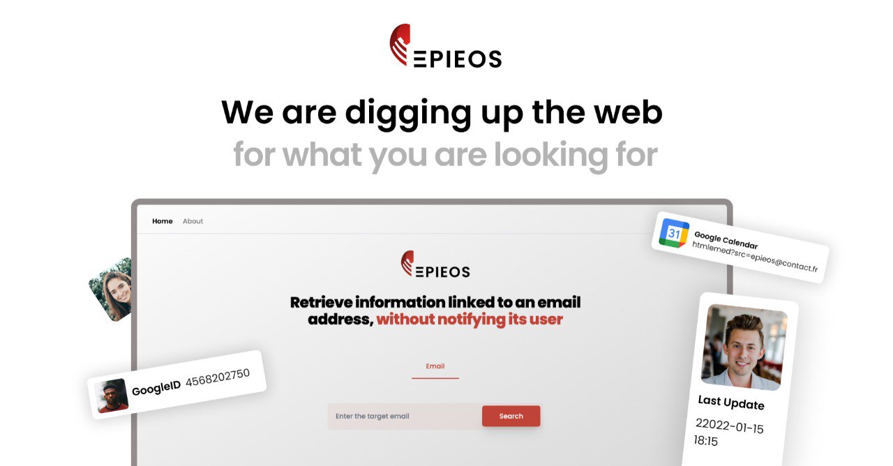 epieos's tweet card. An OSINT search engine that allows you to perform an email or a phone reverse lookup, find related google reviews, and many other things.