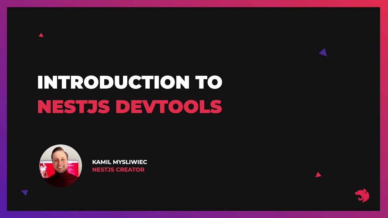 nestframework's tweet card. Introduction to NestJS Devtools with Kamil Mysliwiec