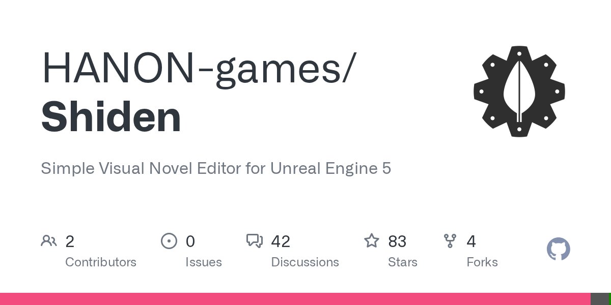 HanonHeartKnows's tweet card. Simple Visual Novel Editor for Unreal Engine 5. Contribute to HANON-games/Shiden development by creating an account on GitHub.