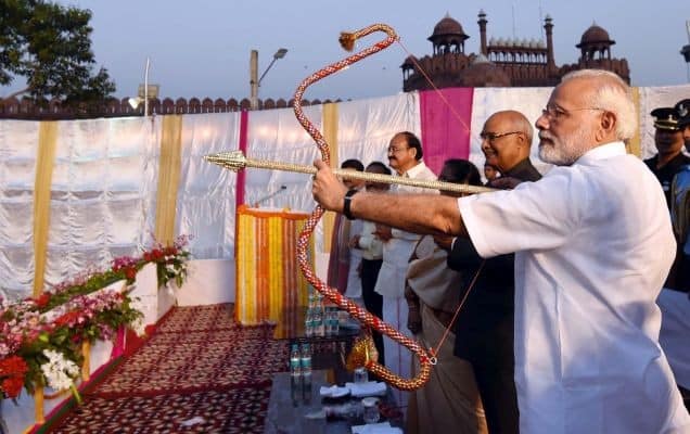 narendramodi's tweet card. PM Narendra Modi today attended Dussehra celebrations in New Delhi. In a brief address, the PM spoke about relevance of Vijaya Dashmi. He urged people to imbibe the values of Vijaya Dashmi and work...