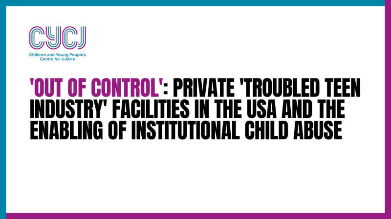 ross_acg_gibson's tweet card. 'Out of Control': Private 'troubled teen industry' facilities in the USA and the enabling of institutional child abuse – Teams, Wed 11 Dec 2024 - Summary: Every year in the USA thousands of young...