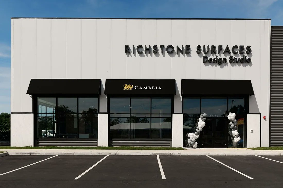 2050Materials's tweet card. Discover why Richstone Surfaces selected Lapitec Sintered Stone Cladding for their new storefront design.