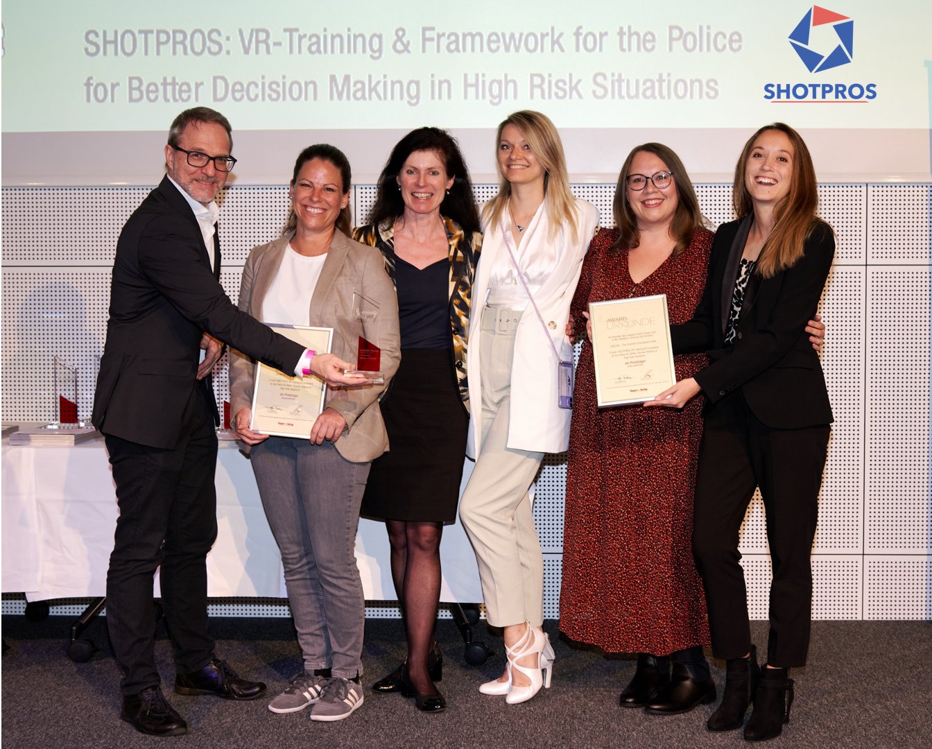 shotpros's tweet card. The SHOTPROS project received the eAward, the most important business prize for digitalization in Austria.