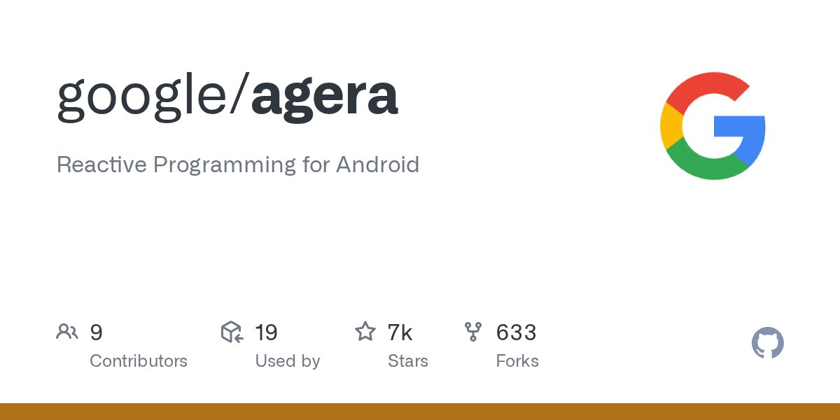 TrendingGithub's tweet card. Reactive Programming for Android. Contribute to google/agera development by creating an account on GitHub.
