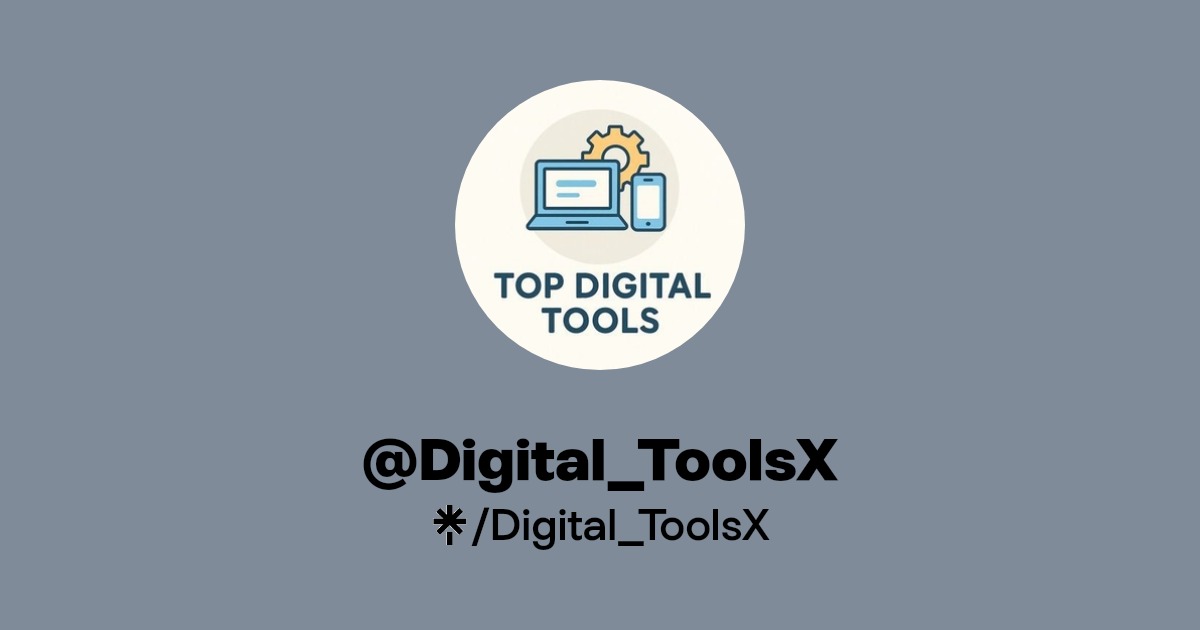 Digital_ToolsX's tweet card. Digital tools for marketing, freelancing, e-commerce & online business — official links