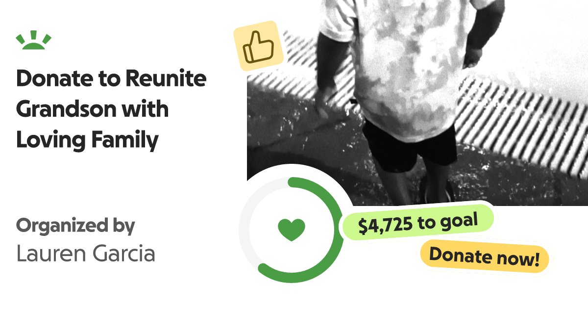 KeyonMS's tweet card. Hello I'm a concerned Grandmother trying to protect my Grand baby from his… Lauren Garcia needs your support for Donate to Reunite Grandson with Loving Family