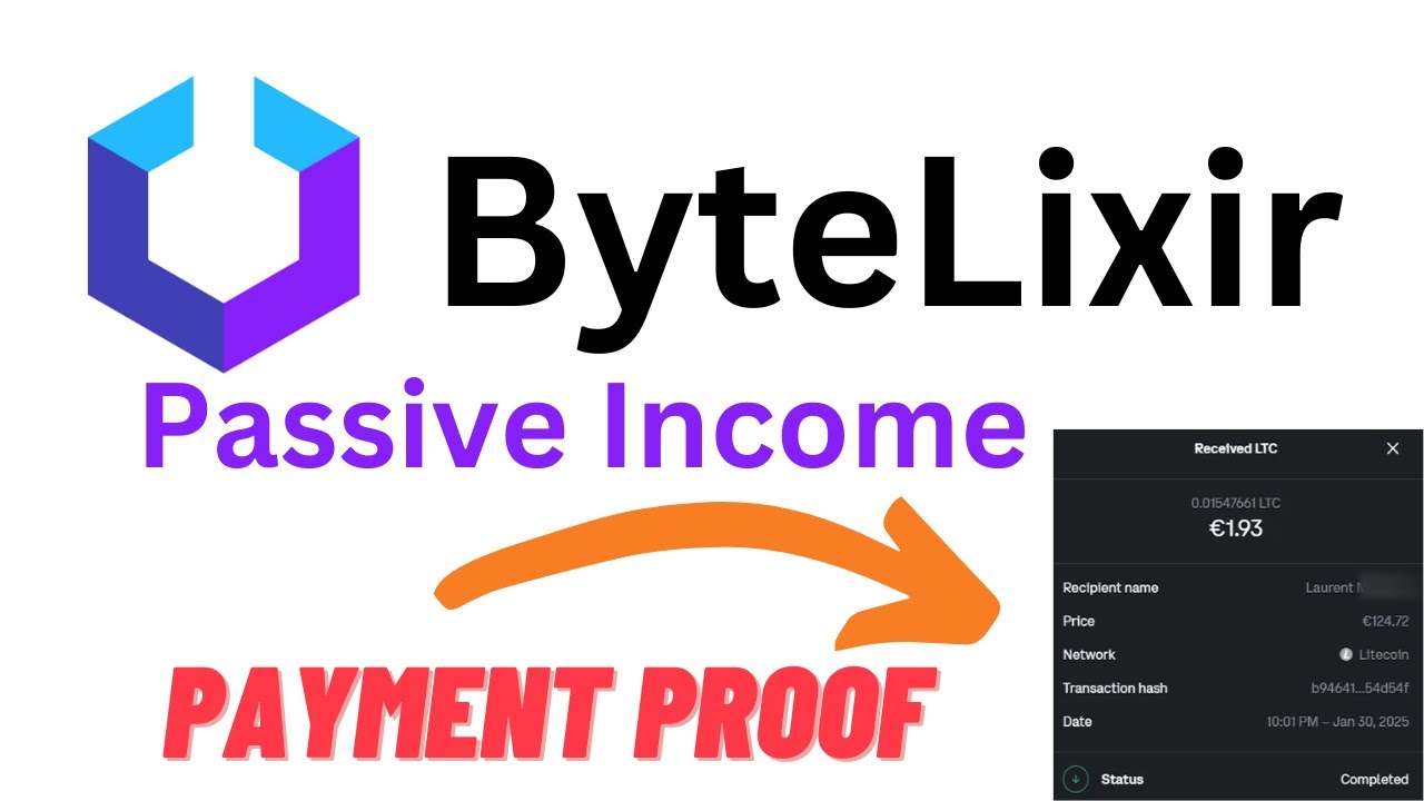 weaselbusters's tweet card. ByteLixir - Earn Passive Income Sharing Your Bandwidth (Payment Proof...