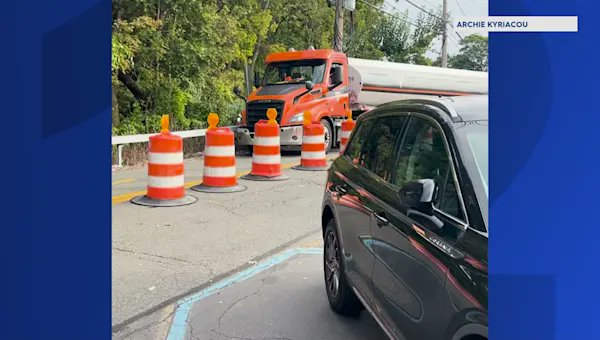 News12WC's tweet card. The trucks and bulldozers were still using the detour Tuesday despite several signs.