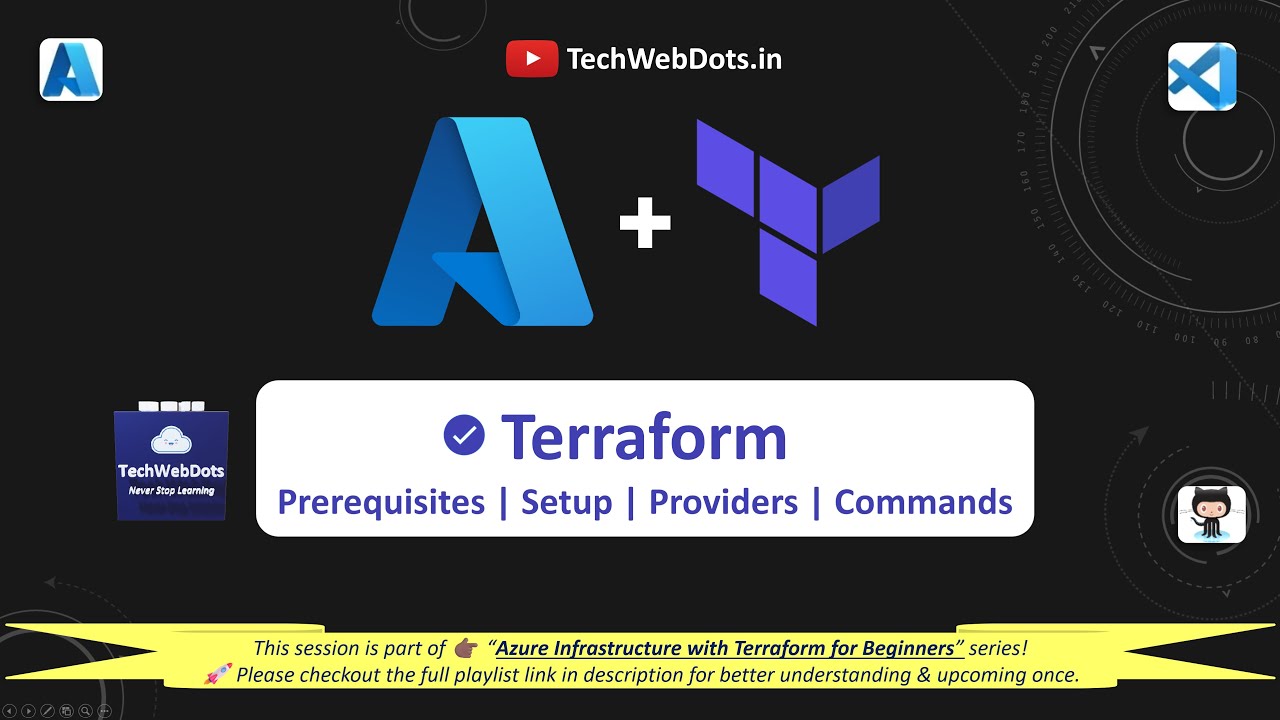 TechWebDots's tweet card. Terraform | Setup from scratch | Hands-on Implementation for basic...