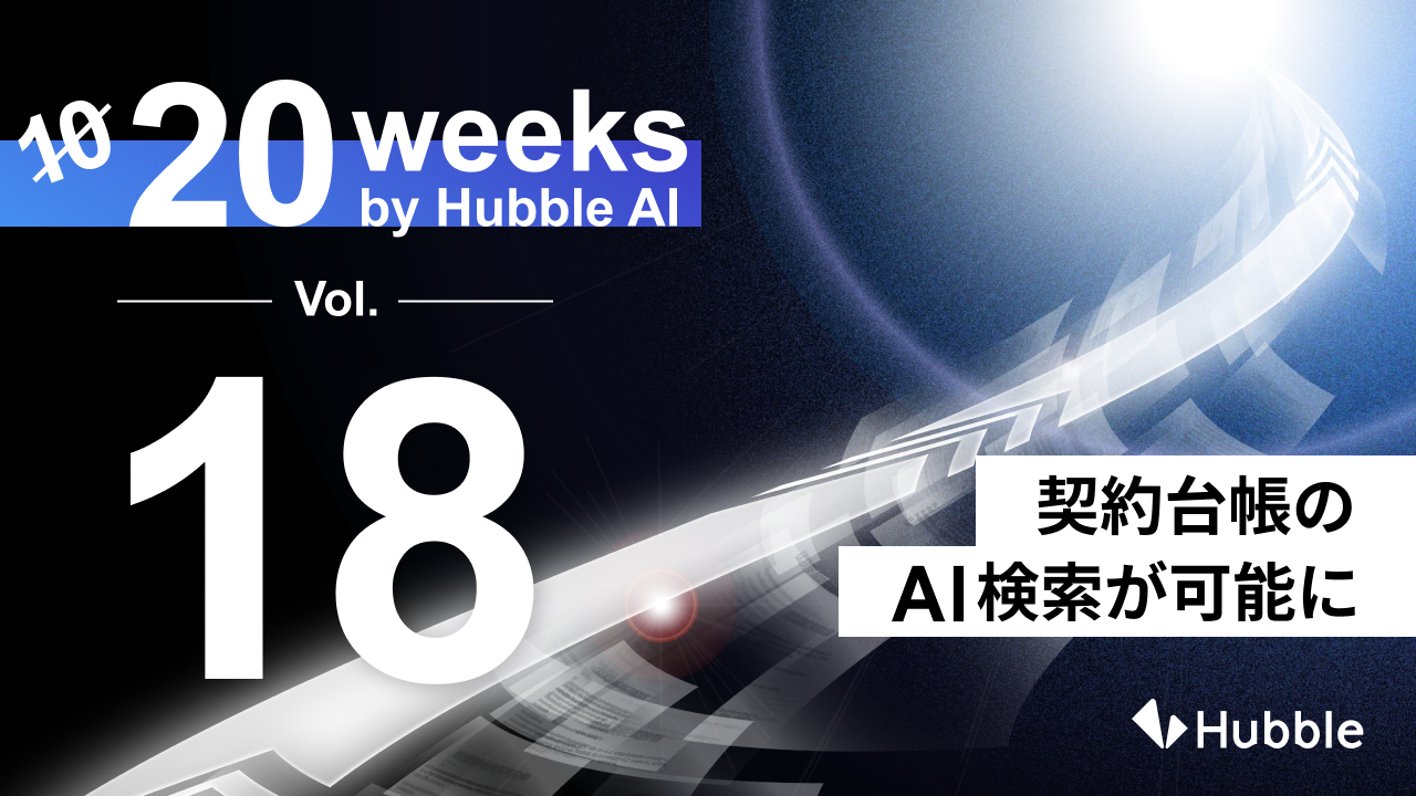 HubbleDocs's tweet card. 契約業務・管理クラウドサービス「Hubble（ハブル）」を提供する株式会社Hubble（本社：東京都渋谷区、CEO：早川 晋平、CTO：藤井 克也、CLO：酒井 智也）は、契約業務フローの進行や意思決定を支援する契約AIエージェント「Con