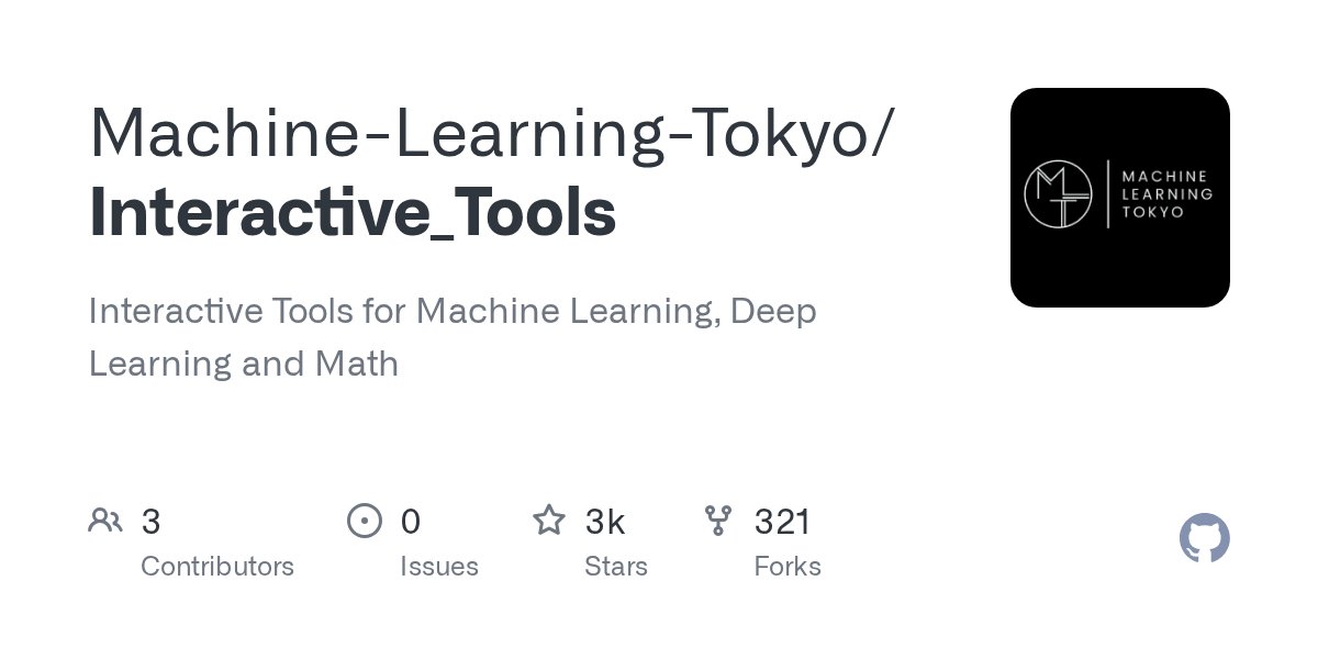 suzatweet's tweet card. Interactive Tools for Machine Learning, Deep Learning and Math - Machine-Learning-Tokyo/Interactive_Tools