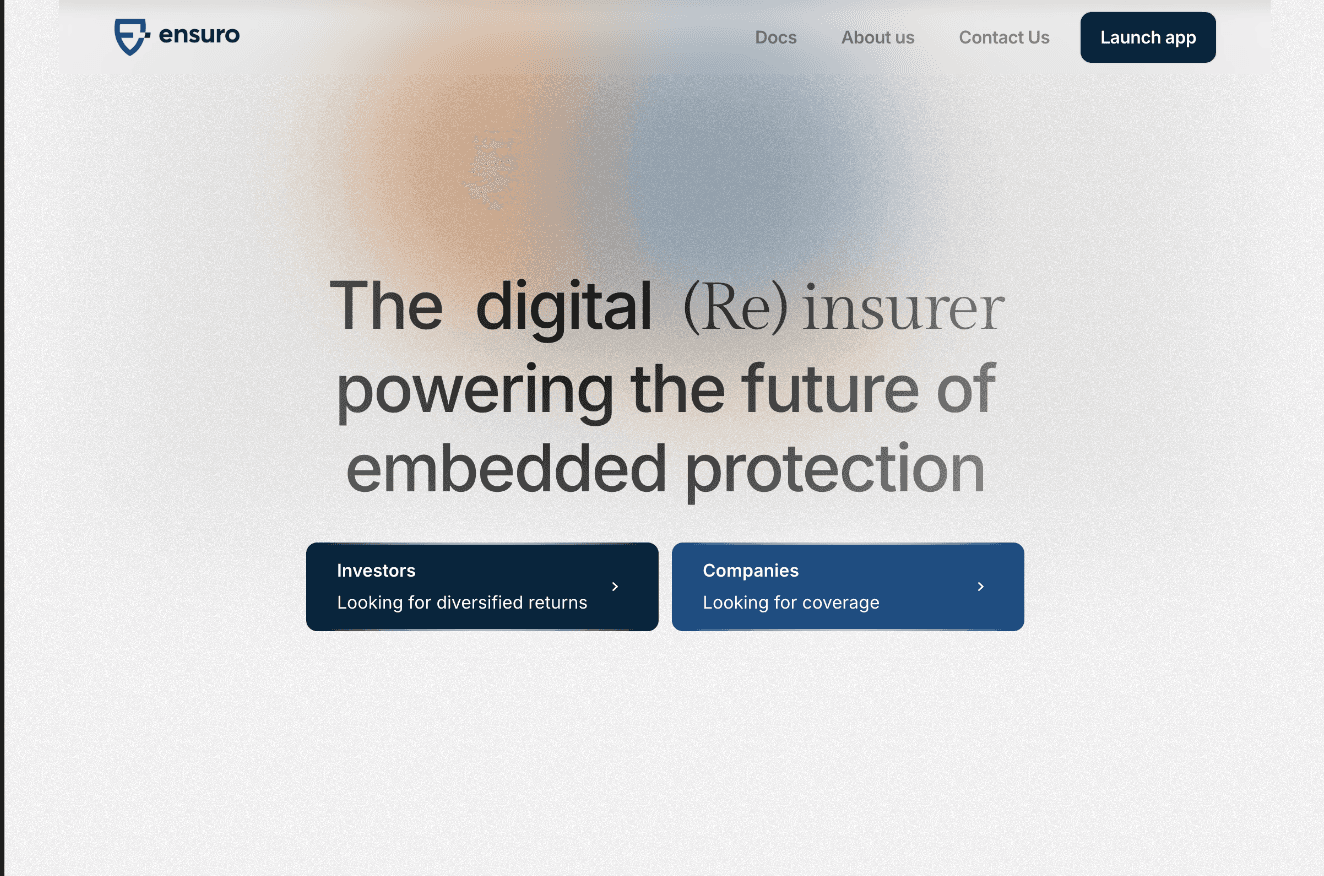 Ensuroproject's tweet card. Ensuro The digital (Re) insurer powering the future of embedded protection