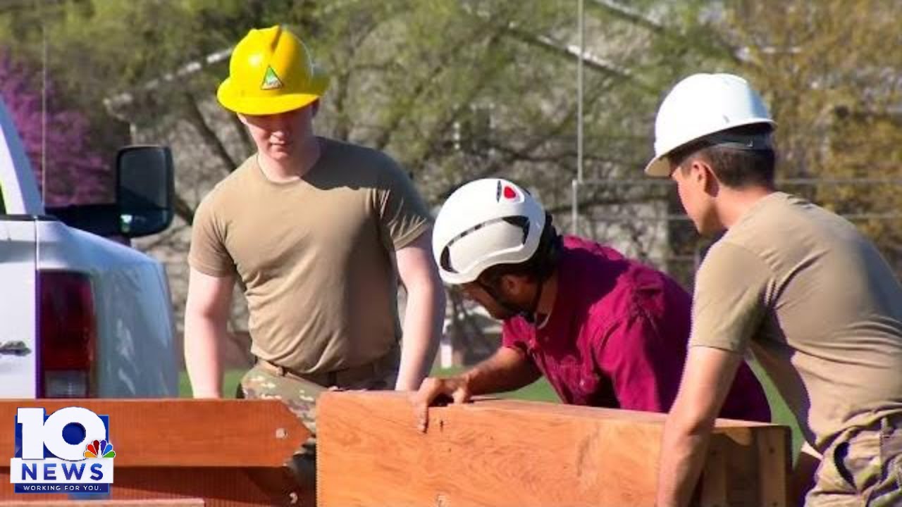 VMI1839's tweet card. VMI cadets tackle community service projects