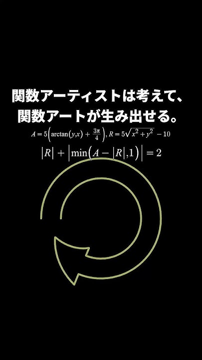 sculmuse's tweet card. 円形矢印の関数アートの作り方 #maths #mathstricks #数学 #関数アート
