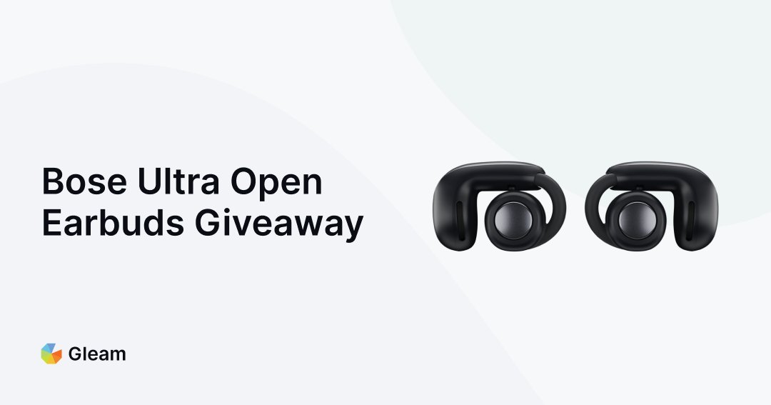 sonicsstevie's tweet card. Enter the Bose Ultra Open Earbuds for a chance to win Bose Ultra Open Earbuds! Hosted by Gleam.io, this giveaway ends on December 19, 2025. Complete simple actions to boost your chances of winning....
