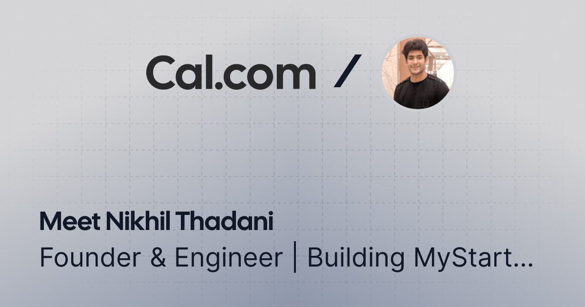 NThadani's tweet card. Founder & Engineer | Building MyStartupConnect | Open to discussions on Co-Founder matching, Business development, and Growth strategies.
