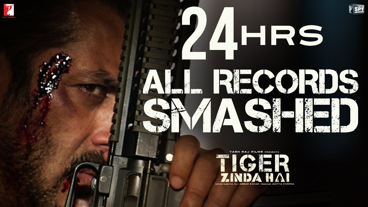 TigerZindaHai's tweet card. 24 Hours: All Records Smashed | Tiger Zinda Hai Trailer | Salman Khan...