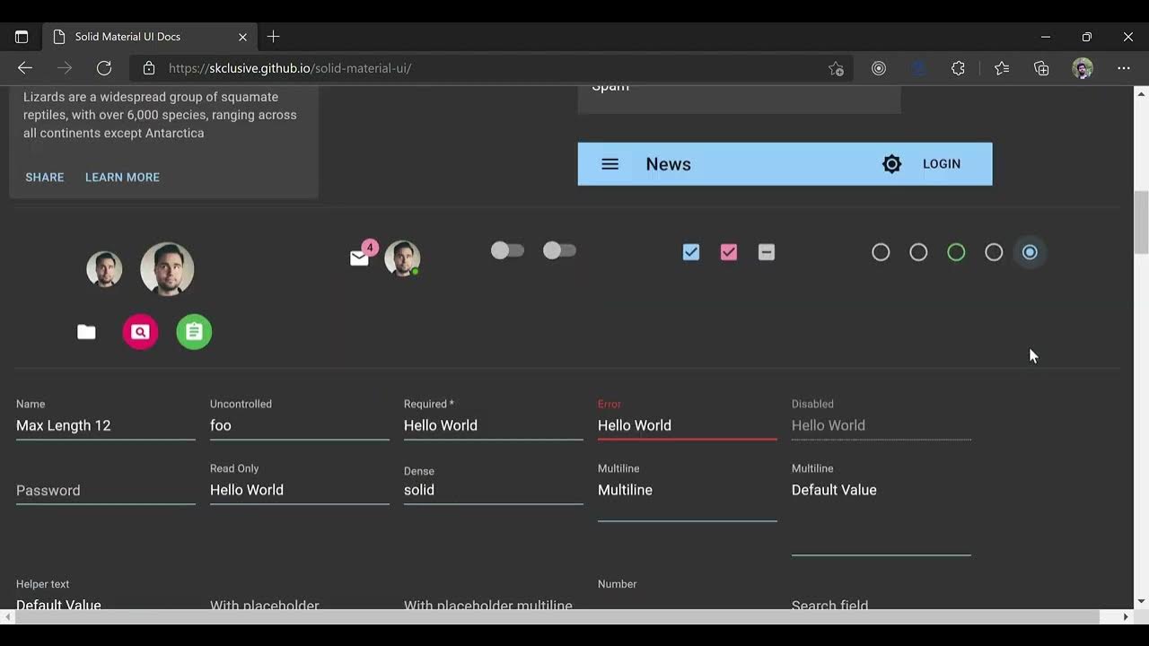 skclusive's tweet card. Solid Material UI
