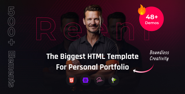 Stylelib_Themes's tweet card. Reeni – Personal Portfolio Resume HTML template best suited for developer, designer, programmer, web developer, freelancer, engineer, copywriter, consultant, marketing manager, SEO specialist, app ...