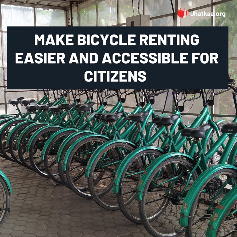 rajeshkumarmago's tweet card. Make Bicycle Renting Easier and Accessible in Delhi