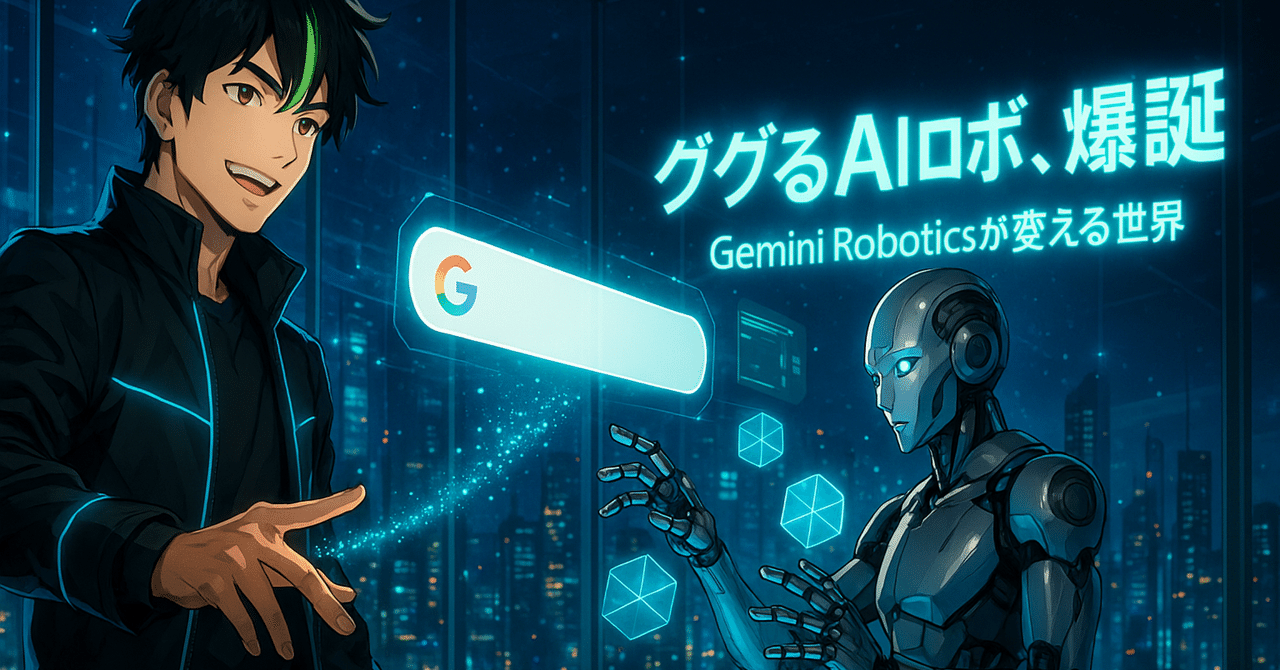 Miccell_project's tweet card. ロボットが人間みたいに考えて行動する未来って、ワクワクするけど、どこか遠い話だと思ってないかな？🤔 でも、もしそのロボットが、僕らと同じように「ググって」から行動し始めたら…？話は全く変わってくるんだ。 Google DeepMindが発表した「Gemini Robotics 1.5」 Gemini Robotics 1.5 brings AI agents into the physical...