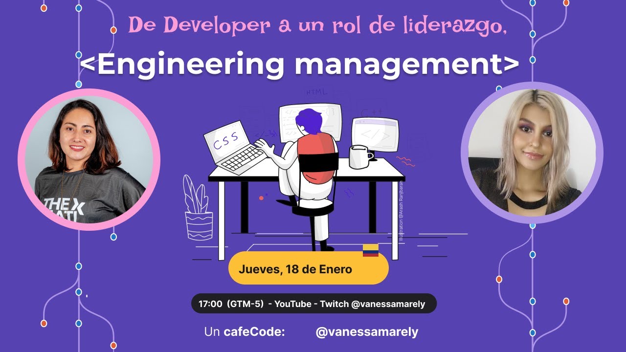 vanessamarely's tweet card. De Developer a un rol de liderazgo, como: "Engineering management"