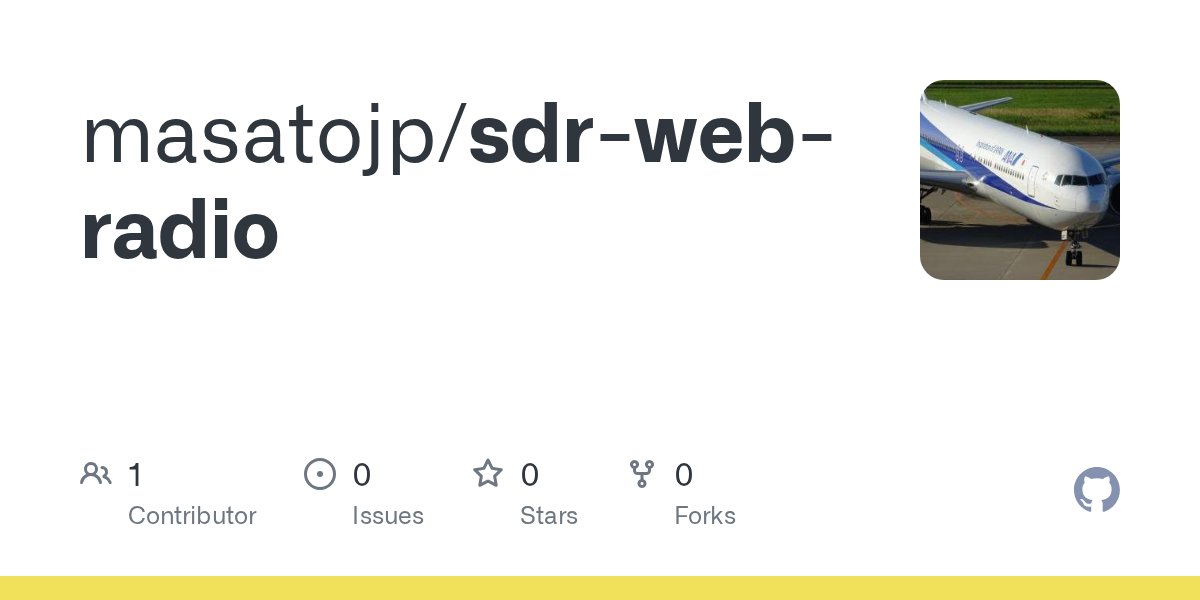 _masatojp's tweet card. Contribute to masatojp/sdr-web-radio development by creating an account on GitHub.