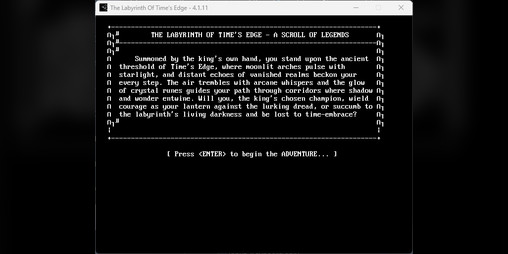 Ventureweaver's tweet card. The Labyrinth Of Time's Edge by The Ventureweaver