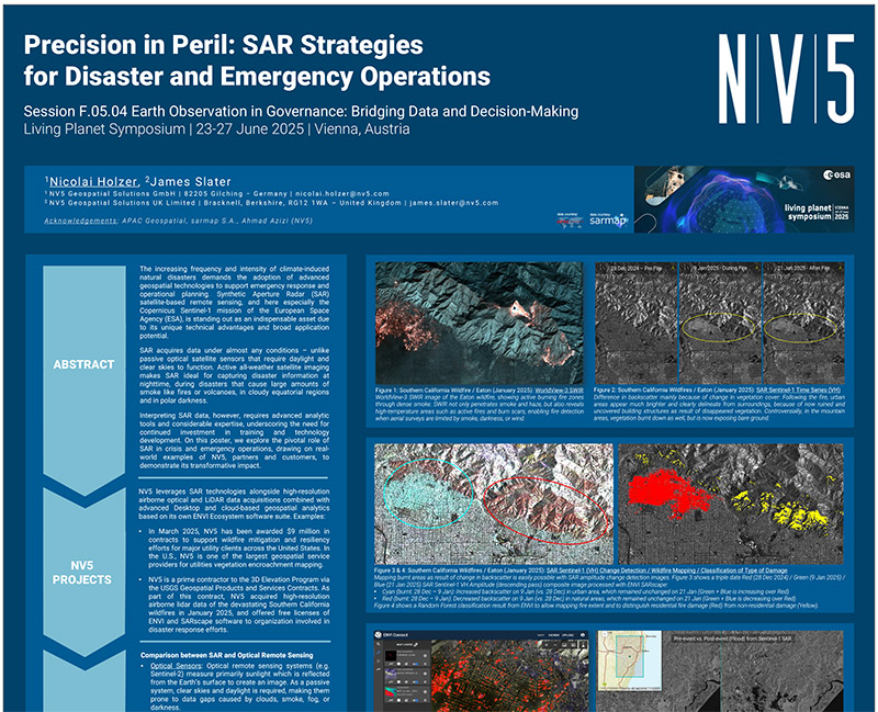 GeoByENVI's tweet card. We recently presented three cutting-edge research posters at the ESA Living Planet Symposium 2025 in Vienna, showcasing how NV5 technology and the ENVI® Ecosystem support innovation across...