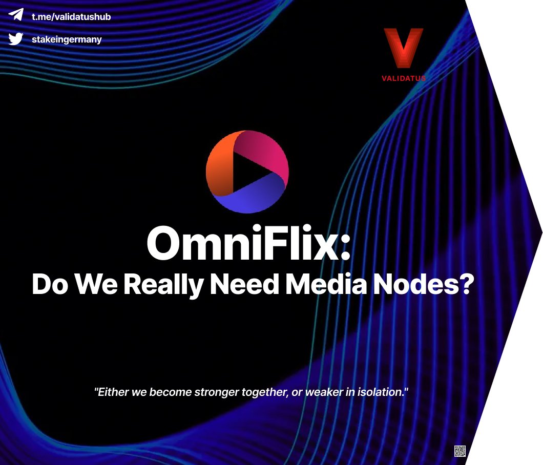 FlixFanatics's tweet card. OmniFlix: Do We Really Need Media Nodes? That’s where OmniFlix Media Nodes come in, a decentralized lifeline built on the Cosmos blockchain, promising creators like you a way to host, stream, and …