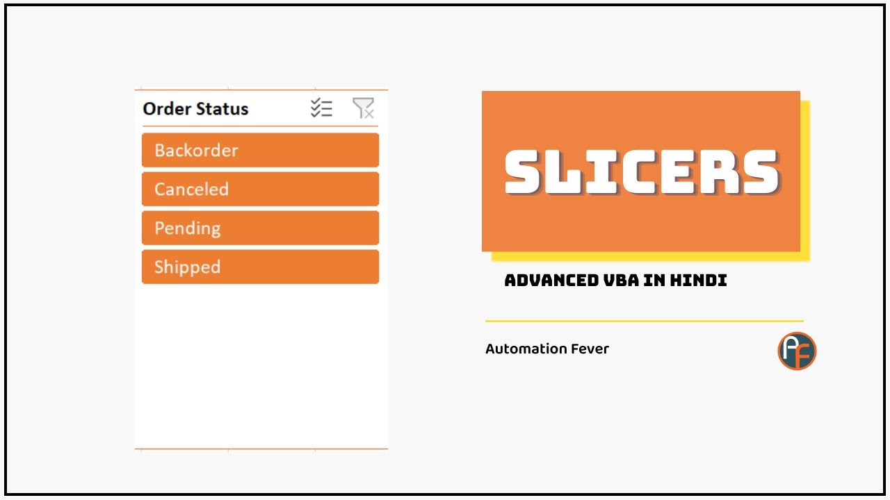 AutomationFever's tweet card. How to add Slicers in VBA | Advanced VBA in Hindi