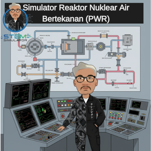 mdnursyazwi's tweet card. Simulasi profesional dan animasi bagi operasi Teras Reaktor Nuklear Air Bertekanan (PWR) dua litar. Kawal Rod Kawalan, Boron, dan pelajari Maklum Balas Suhu Negatif (NTC). Termasuk fungsi SCRAM.