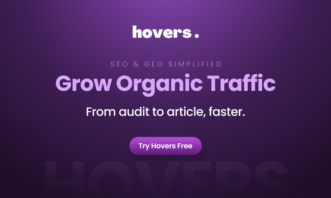 dhruvilsuresh's tweet card. Tired of playing the guessing game with Google? Hovers is your AI-powered SEO buddy that analyzes, optimizes, and automates the boring stuff—so you can focus on literally anything else.