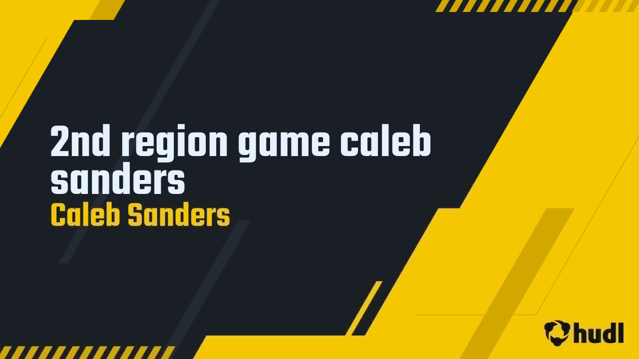 calebsanders0's tweet card. 2nd region game caleb sanders