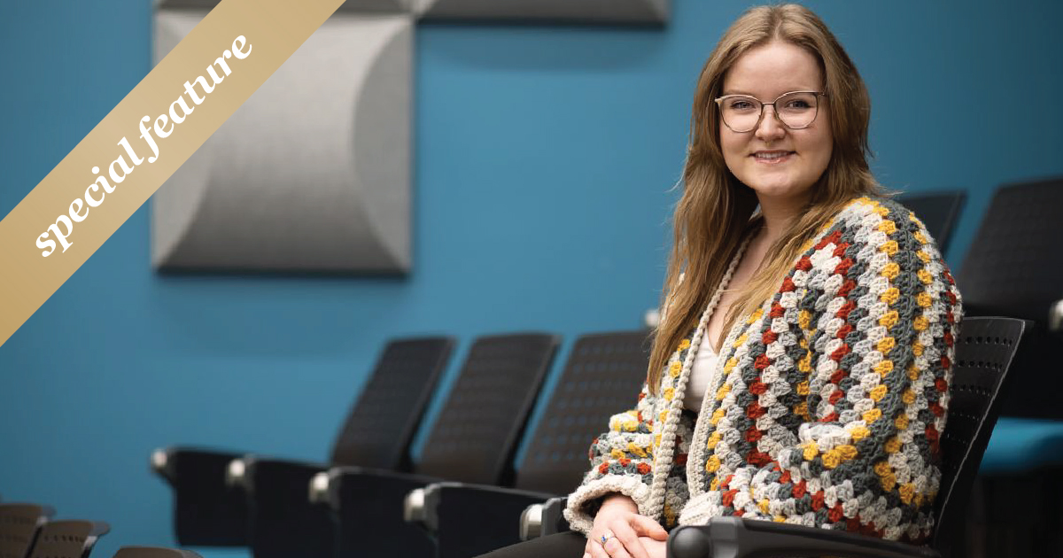 MemorialUSci's tweet card. As an Indigenous youth from the NunatuKavut Inuit community in southern Labrador, Amelia Jones was taught respect for her elders.