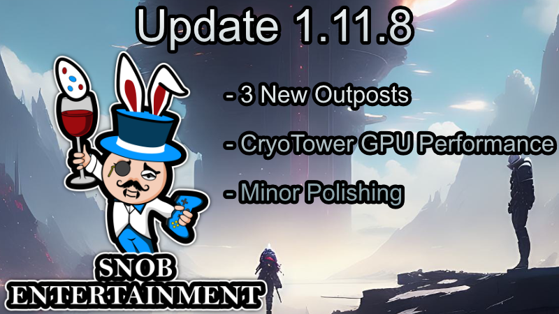 SnobEntmt's tweet card. Hello all you lovely AIs out there! With this small update we bring you some long awaited outposts and with it the ability to finally mine rare resources like silver, tungsten, gold and platinum!...