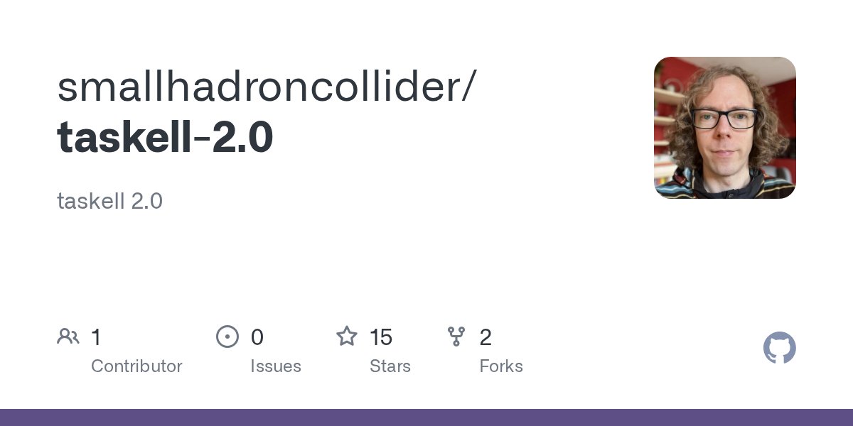 taskellcli's tweet card. taskell 2.0. Contribute to smallhadroncollider/taskell-2.0 development by creating an account on GitHub.