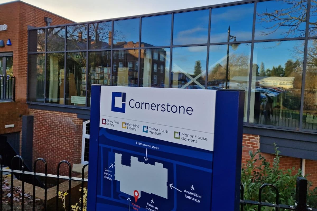 Kettering_Local's tweet card. The library has moved into the new Cornerstone extension