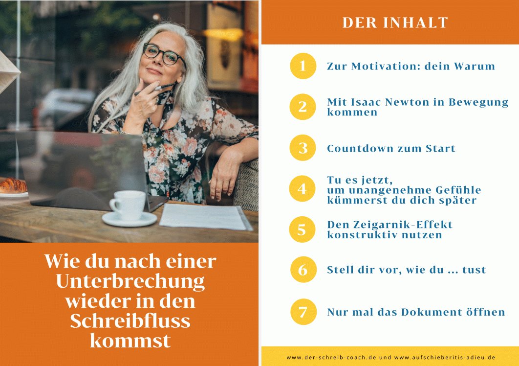 SchreibAnimator's tweet card. Wieder in den Schreibfluss kommen - mit den 7 Tipps aus dem kostenlosen E-Book ist es ein Leichtes, eine Schreibblockade aufzulösen.