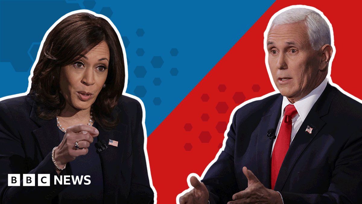 BBCRealityCheck's tweet card. Face-off between Mike Pence and Kamala Harris covered coronavirus, the economy and the environment.