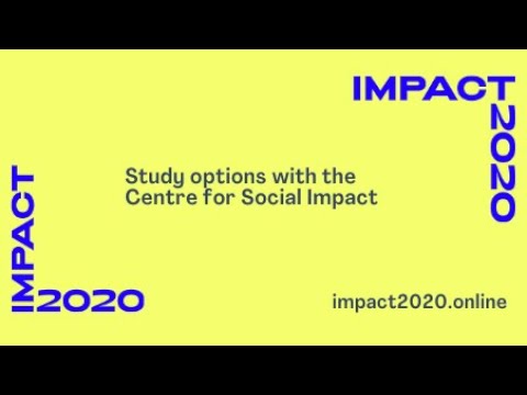 CSIsocialimpact's tweet card. impact2020 webinar: Study options with the Centre for Social Impact