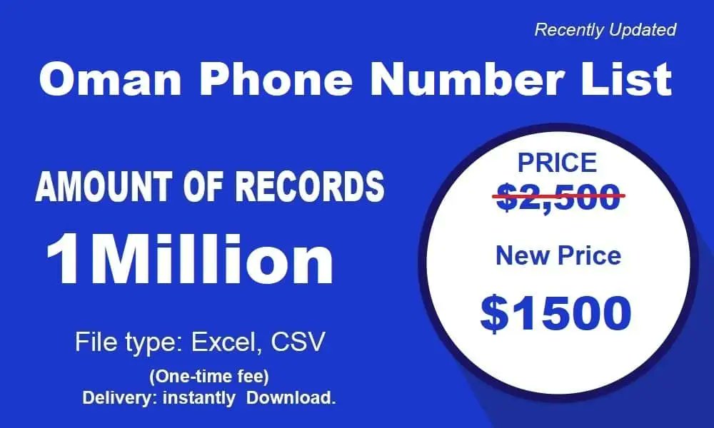 riya_moni40365's tweet card. Oman phone number list has 7 million consumer mobile numbers. up to date and accurate telemarketing leads from Latest Mailing Database.