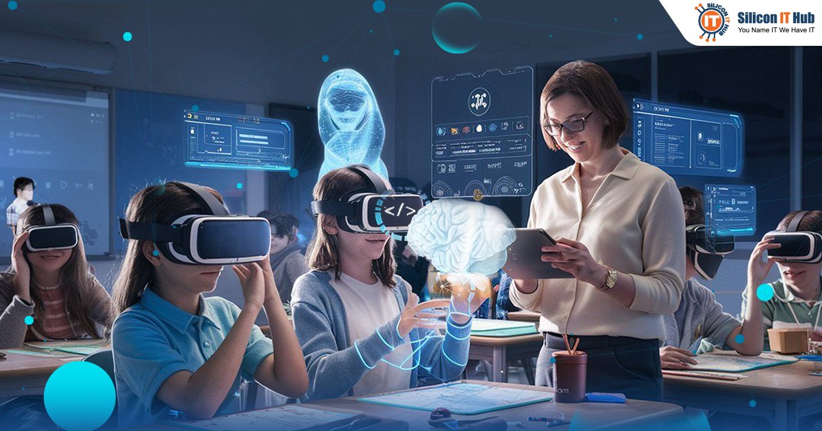 SiliconITHub's tweet card. Virtual reality application development offers many benefits to the education sector. Here are the top ways virtual reality can transform education.