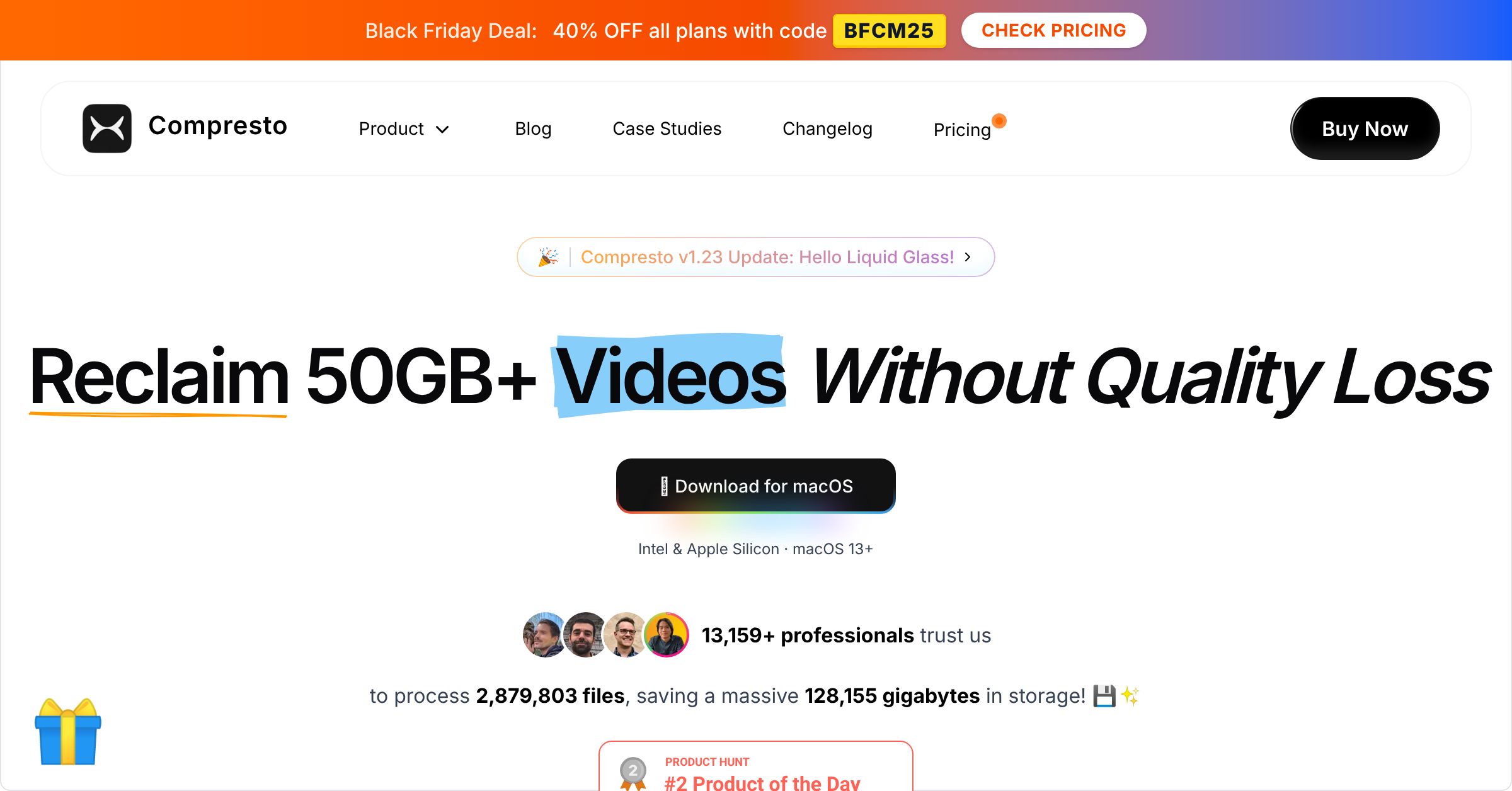 hieudinh_'s tweet card. Compresto for macOS: Professional video, image & PDF compression tool. Reduce file sizes up to 90% without losing quality. Perfect for content creators and professionals.