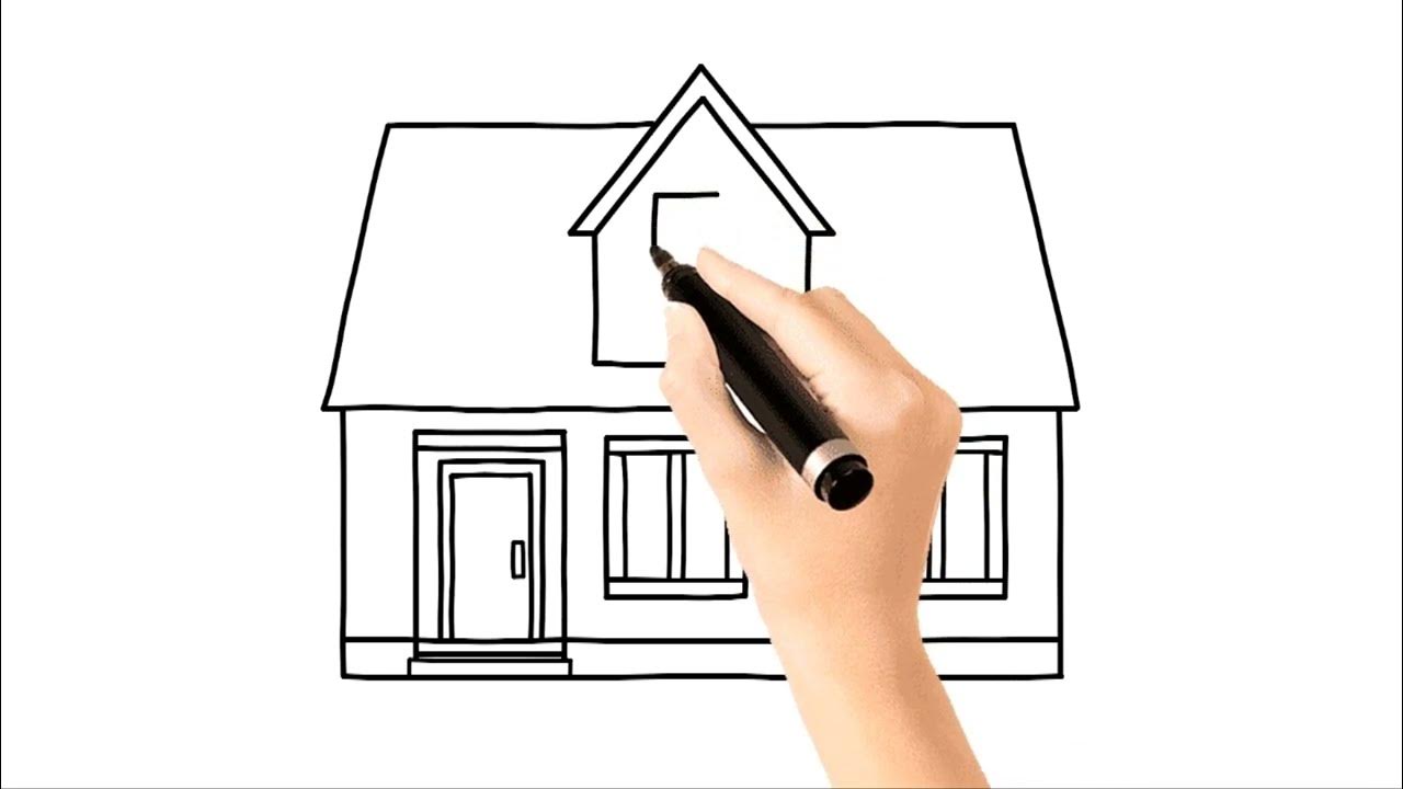 DebuterUnBlog's tweet card. Comment dessiner et colorier une maison facilement