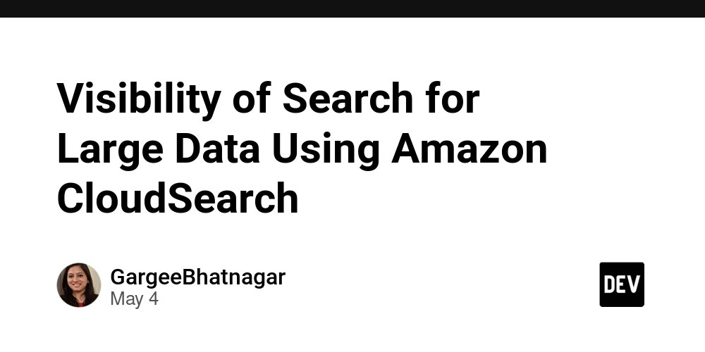 aws_cb_blogs's tweet card. “ I have checked the documents of AWS to find how we can do a visibility of Search for large data...