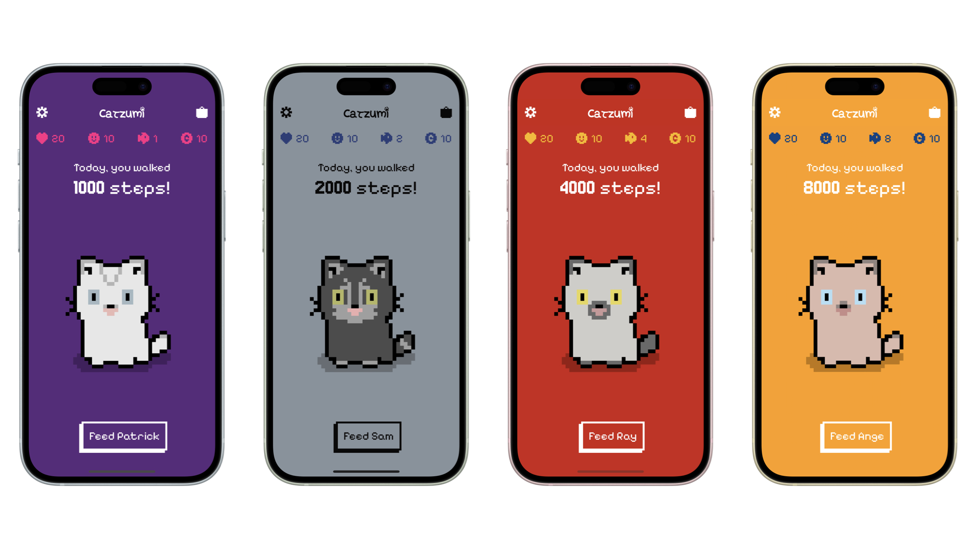 AppsParadize's tweet card. Each step you take will help you take care of a digital kitty.